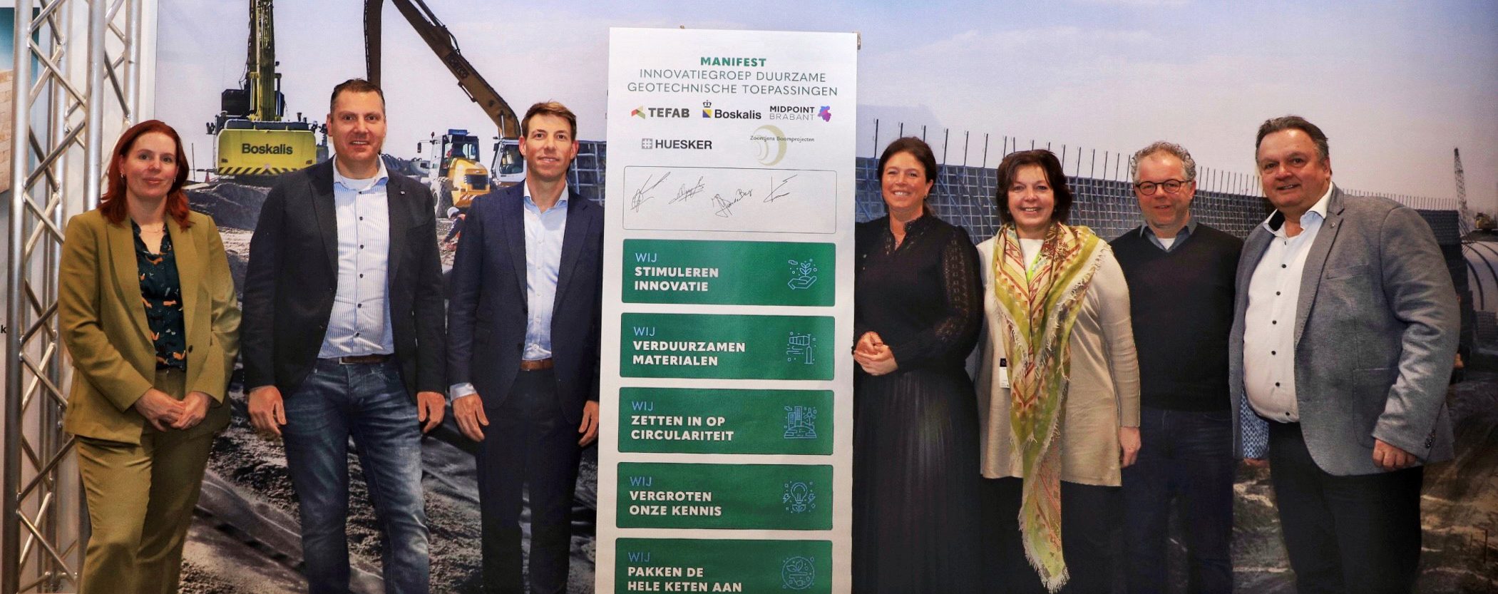 Ondertekening manifest duurzaam geotextiel